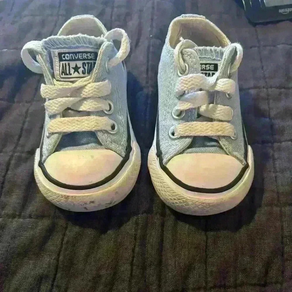 Converse All🌟Star‎ Chuck Taylors Sz 3 Light Blue Classic Low Sneakers HTF Color - Picture 1 of 6
